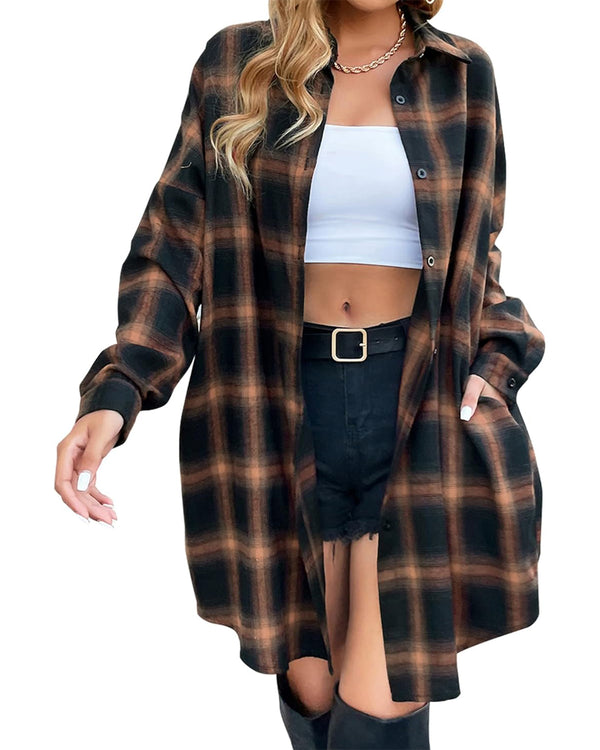 Women's Button Down Plaid Flannel Shirts (Buy 2 Free Shipping)