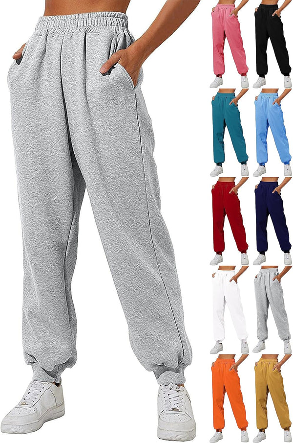 Women High Waisted Baggy Sweatpants Comfortable Cotton Joggers Pants