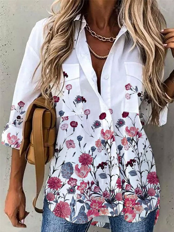 Women's Floral Print Casual Shirt