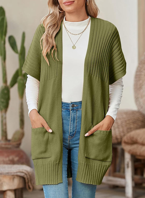 Women's Lightweight Short Sleeve Knitted Cardigan (Buy 2 Free Shipping)