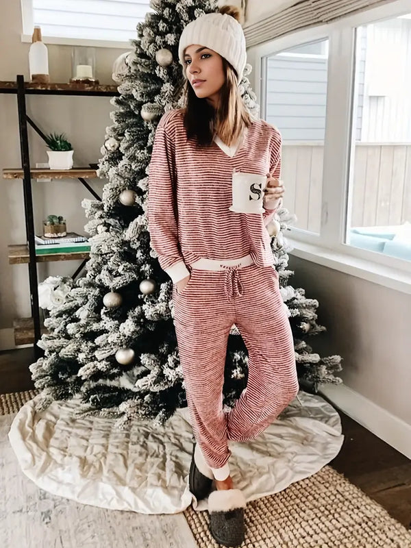 Women's Striped Lounge Pajamas Set (Buy 2 Free Shipping)